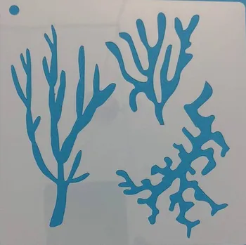 Plastová šablona mix 13x13cm - Moře 7