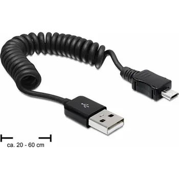 Datový kabel Delock 83162 kabel USB 2.0 A samec > USB micro B samec, kroucený kabel