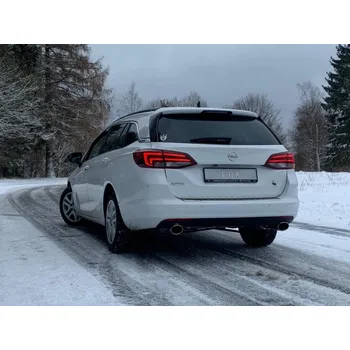 Tlumič výfuku Fox Sportauspuff koncový tlumič výfuku s koncovkou 115x85 Typ 32 na obou stranách pro Opel Astra K 2015- s motorem 1.4, 1.6 SLEVA 2%