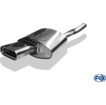 Tlumič výfuku Fox Sportauspuff koncový tlumič výfuku s koncovkou 160x80 Typ 53 pro Volkswagen Passat 3C 2005- s motorem 2.0, 2.0 TDI SLEVA 2%