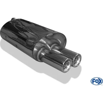 Tlumič výfuku Fox Sportauspuff koncový tlumič výfuku s koncovkou 2x70 Typ 13 pro Renault Twingo s motorem 1.2 SLEVA 2%