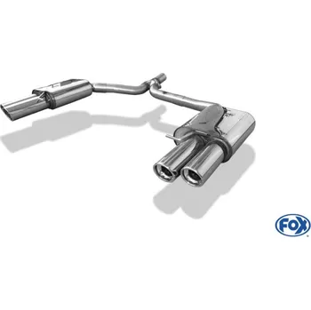 Tlumič výfuku Fox Sportauspuff koncový tlumič výfuku s koncovkou 2x90 Typ 17 na obou stranách pro Audi A4 B8 2007- s motorem 1.8 TFSI, 2.0 TFSI SLEVA 2%