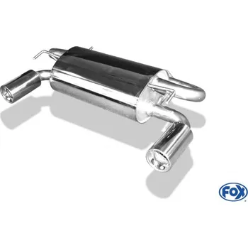 Tlumič výfuku Fox Sportauspuff koncový tlumič výfuku s koncovkou 1x100 Typ 13 na obou stranách pro Nissan 370Z 2009- s motorem 3.7 SLEVA 2%