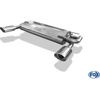 Tlumič výfuku Fox Sportauspuff koncový tlumič výfuku s koncovkou 115x85 Typ 33 na obou stranách pro Nissan X-Trail T30 s motorem 2.0, 2.2 D, 2.5 SLEVA 2%