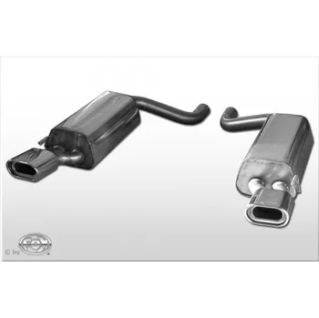 Tlumič výfuku Fox Sportauspuff koncový tlumič výfuku s koncovkou 135x80 Typ 53 na obou stranách pro Mercedes třída S s motorem 5.0 SLEVA 2%