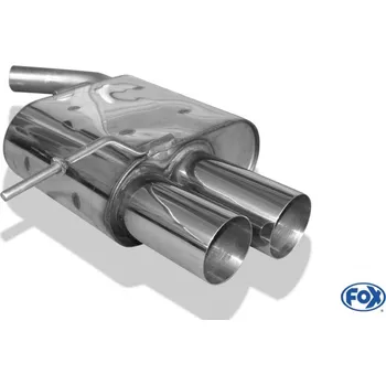 Tlumič výfuku Fox Sportauspuff koncový tlumič výfuku s koncovkou 2x76 Typ 10 pro BMW řada 1 E87 s motorem 2.0 D SLEVA 2%