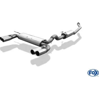 Tlumič výfuku Fox Sportauspuff koncový tlumič výfuku s koncovkou 2x80 Typ 12 na obou stranách pro Honda Civic VII 2000- s motorem 2.0 (EP3) SLEVA 2%