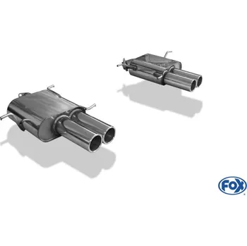 Tlumič výfuku Fox Sportauspuff koncový tlumič výfuku s koncovkou 2x80 Typ 12 na obou stranách pro Maserati 3200GT s motorem 3.2 SLEVA 2%