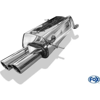 Tlumič výfuku Fox Sportauspuff koncový tlumič výfuku s koncovkou 2x70 Typ 16 pro Ford Fiesta VII 2008- s motorem 1.0, 1.4 SLEVA 2%