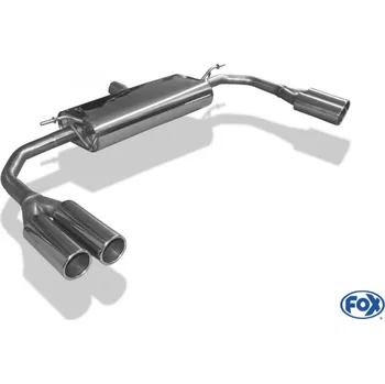 Tlumič výfuku Fox Sportauspuff koncový tlumič výfuku s koncovkou 2x80 Typ 12 na obou stranách pro Mercedes CLA 2012- s motorem 2.0 SLEVA 2%