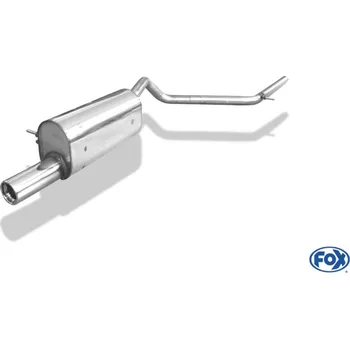 Tlumič výfuku Fox Sportauspuff koncový tlumič výfuku s koncovkou 1x80 Typ 13 pro Volkswagen FOX s motorem 1.2, 1.4 SLEVA 2%