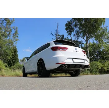 Tlumič výfuku Fox Sportauspuff koncový díl výfuku s koncovkou 2x80 Typ 25 na obou stranách pro Seat Leon 5F ST s motorem 2.0 (DNUC) SLEVA 2%