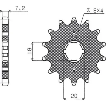 Řetězová sada pro motocykl SUNSTAR PŘEDNÍ ŘETĚZOVÉ KOLO 259 15 HONDA MTX/125/XL 125 (JTF259.15) (ŘETĚZ 428) (25915JT)