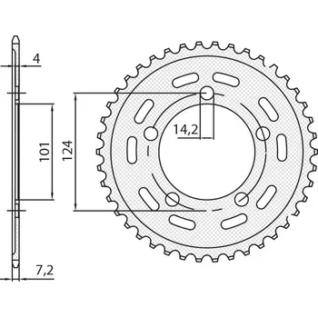 Řetězová sada pro motocykl SUNSTAR ZADNÍ ŘETĚZOVÉ KOLO 4508 41 KTM 950/990/1190 RC8 /DUKE/ SUPERMOTO (JTR898.41) (ŘETĚZ 525) (450841JT)