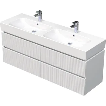 Koupelnový nábytek Intedoor Storm 3D, koupelnová skříňka s dvojumyvadlem - STORM 3D 150D 4Z A8916 STORM 3D 150D 4Z A8916