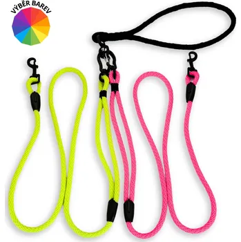 Vodítko pro psa PafDog® Nezamotávací lanové 8mm vodítko PafDog® pro 2 psy 1m
