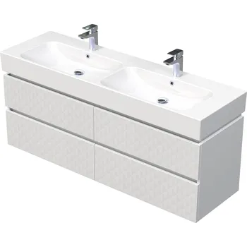 Koupelnový nábytek Intedoor Storm 3D, koupelnová skříňka s dvojumyvadlem - STORM 3D 150D 4Z B073 STORM 3D 150D 4Z B073