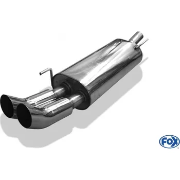 Tlumič výfuku Fox Sportauspuff koncový tlumič výfuku s koncovkou 2x76 Typ 18 pro Volkswagen Golf III s motorem 1.4, 1.6, 1.8, 1.9 D, 1.9 TDI, 2.0 SLEVA 2%