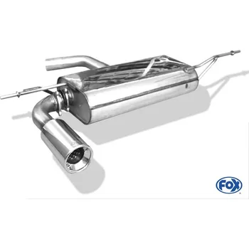 Tlumič výfuku Fox Sportauspuff koncový tlumič výfuku s koncovkou 1x90 Typ 13 pro Seat Altea s motorem 1.2 TSI, 1.4, 1.6, 1.6 TDI, 1.9 TDI, 2.0 FSI, 2.0 TDI SLEVA 2%