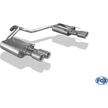 Tlumič výfuku Fox Sportauspuff koncový tlumič výfuku s koncovkou 2x80 Typ 13 na obou stranách pro Ford Mondeo IV s motorem 1.6, 1.6 TDCi, 1.8 TDCi, 2.0, 2.0 TDCi, 2.2 TDCi, hatch. SLEVA 2%