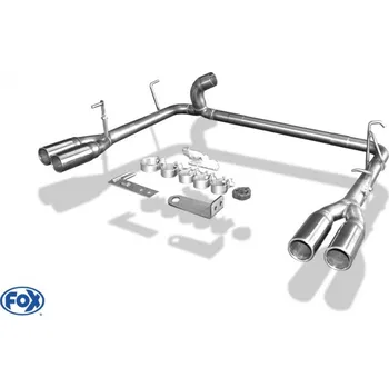 Tlumič výfuku Fox Sportauspuff koncový díl s koncovkou 2x76 Typ 12 na obou stranách pro Toyota Land Cruiser J20 s motorem 4.5 D SLEVA 2%