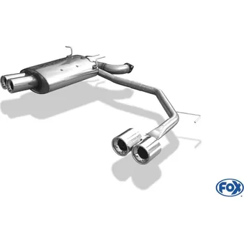Tlumič výfuku Fox Sportauspuff koncový tlumič výfuku s koncovkou 2x90 Typ 13 na obou stranách pro BMW řada 5 E39 s motorem 2.0, 2.5, 2.8 SLEVA 2%