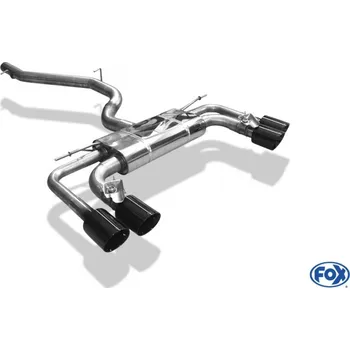 Tlumič výfuku Fox Sportauspuff koncový díl s výf. klapkou s koncovkou 2x100 Typ 25 na obou stranách pro Seat Ateca 4x4 Cupra 2018- s motorem 2.0 SLEVA 2%