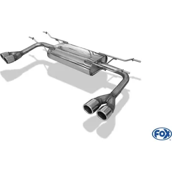 Tlumič výfuku Fox Sportauspuff koncový tlumič výfuku s koncovkou 2x70 Typ 16 na obou stranách pro Fiat 124 Spider 2015- s motorem 1.4 SLEVA 2%