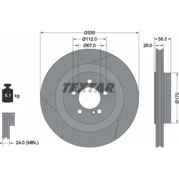 Brzdový kotouč Brzdový kotouč TEXTAR 92151605