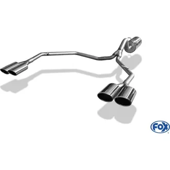 Tlumič výfuku Fox Sportauspuff koncový tlumič výfuku s koncovkou 2x115x85 Typ 32 na obou stranách pro Volkswagen Amarok 2010- s motorem 2.0 TDI, 3.0 TDI SLEVA 2%