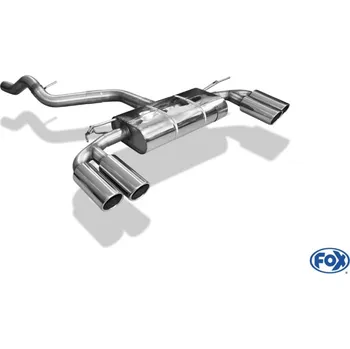 Tlumič výfuku Fox Sportauspuff koncový tlumič výfuku s koncovkou 2x90 Typ 16 na obou stranách pro Seat Ateca 4x2 03/2017- s motorem 1.4 SLEVA 2%
