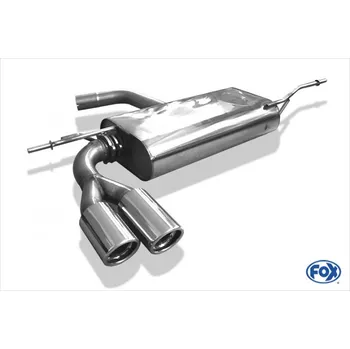 Tlumič výfuku Fox Sportauspuff koncový tlumič výfuku s koncovkou 2x76 Typ 17 pro Volkswagen Scirocco s motorem 1.4 TSI, 2.0 TDI SLEVA 2%