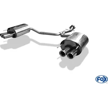Tlumič výfuku Fox Sportauspuff koncový tlumič výfuku s koncovkou 2x80 Typ 17 na obou stranách pro Lexus IS 250 s motorem 2.5 SLEVA 2%