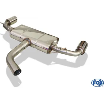 Tlumič výfuku Fox Sportauspuff koncový tlumič výfuku s koncovkou 1x100 Typ 25 na obou stranách pro Volkswagen Golf VII 2012- s motorem 2.0 228 kW SLEVA 2%