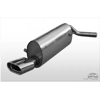 Tlumič výfuku Fox Sportauspuff koncový tlumič výfuku s koncovkou 135x80 Typ 53 pro Škoda Fabia 5J, 6Y, NJ 2000- s motorem 1.0, 1.2, 1.2 TDI, 1.4, 1.4 TDI, 1.6, 1.6 TDI, 1.9 SDI, 1.9 TDI SLEVA 2%