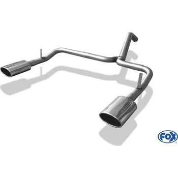 Tlumič výfuku Fox Sportauspuff koncový díl s koncovkou 140x90 Typ 32 na obou stranách pro Nissan Pathfinder s motorem 2.5 dCi SLEVA 2%