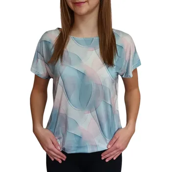 Dámská halenka Halenka Pratto růžovo-modrá do gumičky velikost pratto: 46