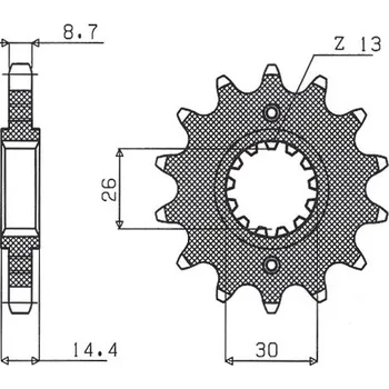 Řetězová sada pro motocykl SUNSTAR PŘEDNÍ ŘETĚZOVÉ KOLO 339 16 HONDA VFR 800 '02-'14 (JTF339.16) (ŘETĚZ 530) (33916JT)
