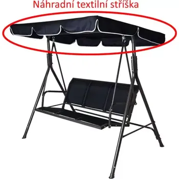 Zahradní sestava Stříška k houpačce COMFORT černá - SLEVA 3% s kodem radost25
