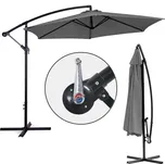 Zahradní slunečník s boční nohou 3 m - šedý XS-UMS021 GREY