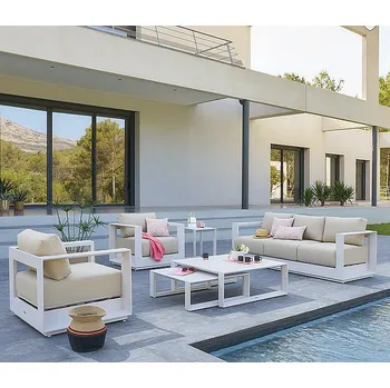 Zahradní sestava Hliníková sestava pro 5 osob MADRID NEW (cappuccino)