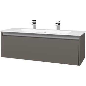 Koupelnový nábytek Dřevojas Koupelnová skříňka s umyvadlem BONO SZZ 120 (umyvadlo Pura se 2 otvory pro baterii)