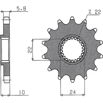 Řetězová sada pro motocykl SUNSTAR PŘEDNÍ ŘETĚZOVÉ KOLO 402 15 BMW F 650 '94-'13, APRILIA PEGASO '98-'04 (JTF402.15) (ŘETĚZ 520) (40215JT)