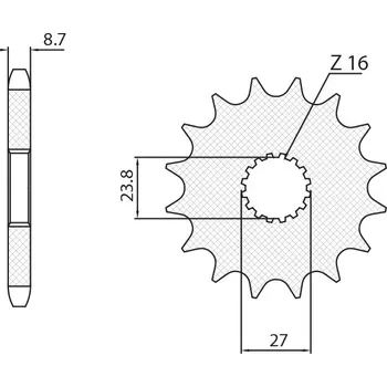 Řetězová sada pro motocykl SUNSTAR PŘEDNÍ ŘETĚZOVÉ KOLO 2190 18 SUZUKI GSXR 1300 '09-'13 (JTF423.18) (ŘETĚZ 530) (219018JT)