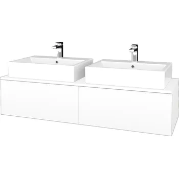 Koupelnový nábytek Dřevojas Koupelnová skříňka s umyvadlem MODULE SZZ12 140 (umyvadlo Kube)