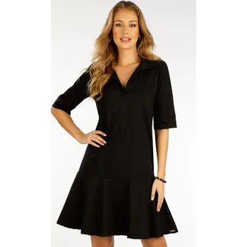 Dámská móda Dámské šaty LITEX s krátkým rukávem černé Barva: černá, Velikost: S, kód: LI-5F075-S-901