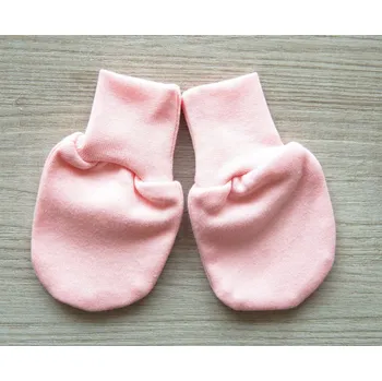 Rukavice AMÁLKA Bavlněné kojenecké rukavičky, lososové Velikost: 56-68