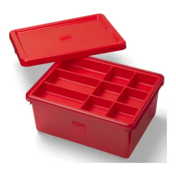 Dětsný nábytek Smartlife LEGO® úložný box s organizérem - červená