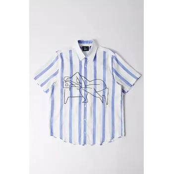 Pánská košile Lněná košile by Parra Sleep now, L, modrá, 55X