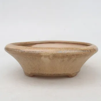Květináč Keramická bonsai miska 13,5 x 13,5 x 4,5 cm béžová
